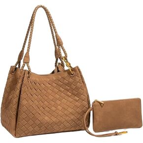 Ladies' frosted woven purse with woven handle, mother and child tote bag containing wallet, shoulder bag in Saudi Arabia