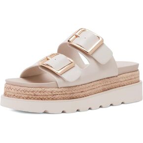 Dsevht Raffia Platform Wedges Sandals for Women Espadrille Slide Sandal Adjustable Summer Woven Straw Crochet Cute Casual Beach Shoes in Saudi Arabia