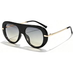 Breaksun Retro Oversized Aviator Sunglasses for Women Men Trendy 2026 Shield Sun Glasses Vintage Shades UV Protection in Saudi Arabia