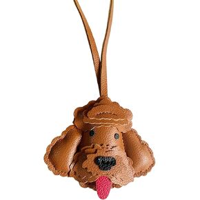 Cute Dog Bag Charm, Fashion Teddy Dog ​​Head Charm for Purse Handbags Bag Accessories PU Key Charms in Saudi Arabia