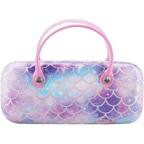 Hifot Mermaid Hard Eyeglass Case, Makeup Storage Bag Portable Sunglasses Pouch with Handle in Saudi Arabia