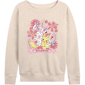 HYBRID APPAREL Pokémon - Valentine Florals Pikachu Sylveon - Women's French Terry Pullover in Saudi Arabia