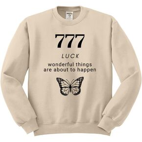 TeesAndTankYou Angel Numbers 777 Sweatshirt Unisex in Saudi Arabia