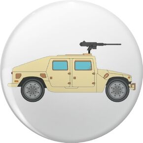 Tan Military Humvee with Mounted Gun Army Vehicle Design Pin Lapel Pin Brooch Steel Pins Badge 0.75" in Kuwait