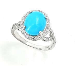 Natural Turquoise 9x11mm Oval-Cut Ring in 925 Sterling Silver | Sleeping Beauty Turquoise Ring for Women | December Birthstone Ring | Statement Jewelry | Gift for Her in Saudi Arabia
