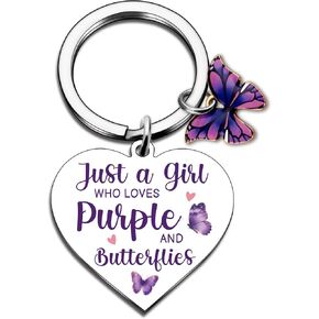 Aisity Purple Butterfly Gifts for Women Butterfly Keychain for Women Friends Purple Butterflies Accessories Christmas Birthday Gifts for Mom Daughter Sister Best Friend in Kuwait