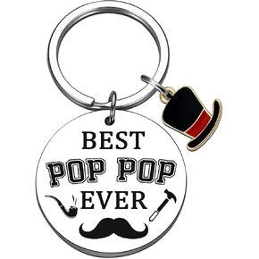 Pop Pop Keychain Fathers day Gift from Grandkids Best Grandfather Gifts from Granddaughter Grandson for Birthday Fathers Day Christmas Gift for Grandpa in Saudi Arabia