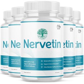 (5 Pack) Nervetin Capsules, Official Nervetin Pills with All Natural Ingredients , Advanced Vitamin Supplement Pills Supporting Health and Wellness, Maximum Strength Crafted in the USA (300 Capsules) in Saudi Arabia