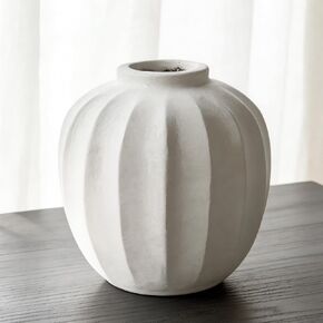Oakrain Large White Rustic Vase - 11 inch Farmhouse Flower Vase for Home Decor, Decorative Centerpieces for Table, Shelf, Minimalist Floor Vases for Living Room, Bedroom, Entryway in Saudi Arabia