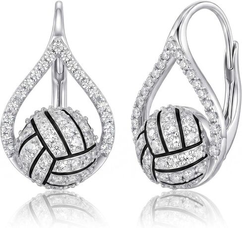 Volleyball/Softball Earrings Sport Dangle Earrings Ball Leverback Sport Jewelry Gifts for Women in Saudi Arabia