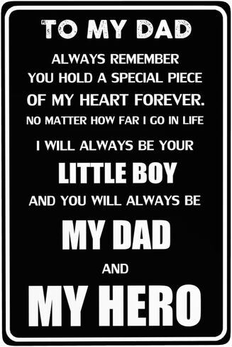 Dad Gifts from Daughter Dads Birthday Gifts Ideas Wall Metal Signs for Dad Christmas Gift I Love You Daddy Fathers Day 12"x8" (Multi) in Kuwait