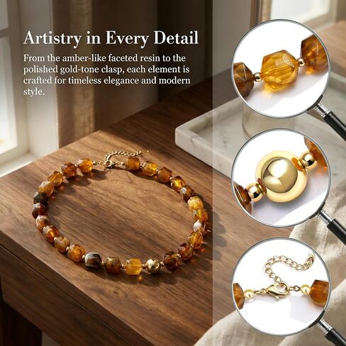 BROCC 9pcs Chunky Beaded Necklaces for Women Colorful Resin Beaded Choker Necklace Set Layered Bohemia Summer Vacation Jewelry for Beach Party Daily Wear for Trendy Women in Saudi Arabia