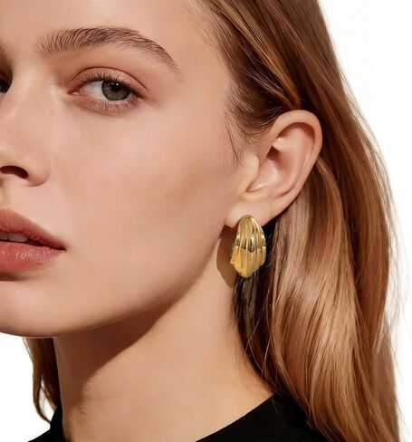 KELORIS PATH Gold Hoop Earrings for Women, 14K Chunky Thick Twisted Trendy Dainty Hoops Earrings Statement Jewelry Gifts in Saudi Arabia
