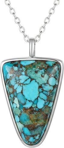 Turquoise Necklaces for Women 14k Gold Plated 925 Sterling Silver Western Pendant Necklace Teardrop Gemstone Boho Jewelry for Women in Kuwait