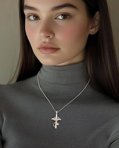 Stethoscope Cross Necklace for Women, Nurse Gifts with Heart Pendant 925 Sterling Silver Doctor Christmas Graduation Appreciation Gift for Nurse Doctor Medical Student RN in Saudi Arabia