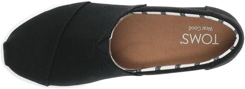 TOMS Womens Asher Platform Slip On Sneakers Shoes Casual - Black in Kuwait