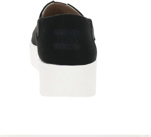 TOMS Womens Asher Platform Slip On Sneakers Shoes Casual - Black in Kuwait