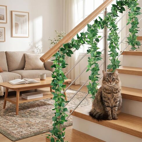 2 Pcs Fake Pothos Vines,Artificial Ivy Garland Greenery Fake Vines for Bedroom Living Room Wall Room Decor Office Wedding Party in Saudi Arabia