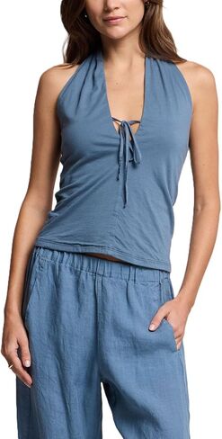 Velvet by Graham & Spencer Women's Emara Gauzy Whisper Halter Top in Kuwait