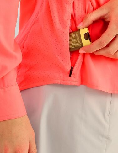Huk Women's Standard Tide Point Long Sleeve, Button Down Fishing Shirt, Neon Coral, Large in Kuwait