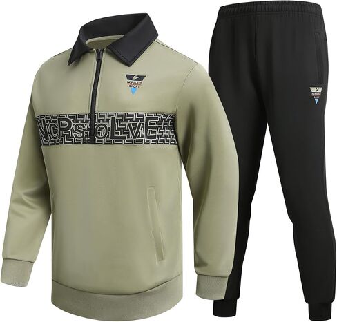 Men's Tracksuit Sweatsuits 2 Piece Set Athletic Jogging Gym Activewear Sweat Track Suits Sets NHS3851-1 in Kuwait
