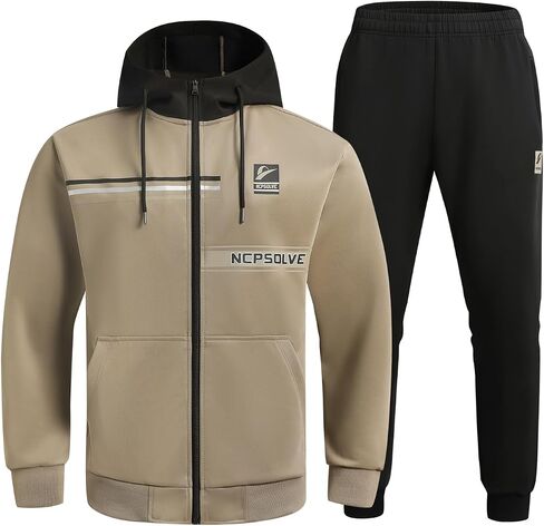 Men's Tracksuit Sweatsuits 2 Piece Set Athletic Jogging Gym Activewear Sweat Track Suits Sets NHS3851-1 in Kuwait