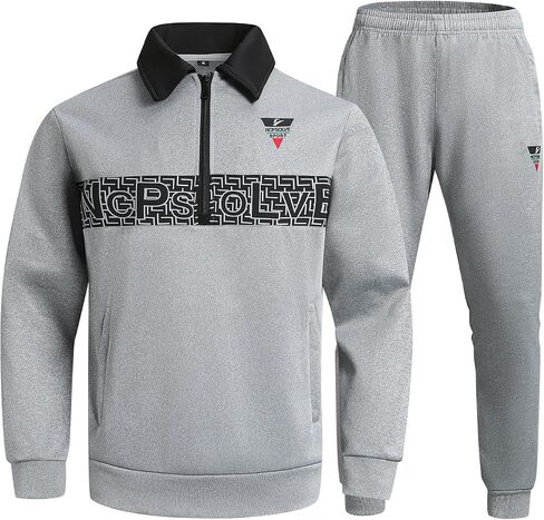 Men's Tracksuit Sweatsuits 2 Piece Set Athletic Jogging Gym Activewear Sweat Track Suits Sets NHS3851-1 in Kuwait