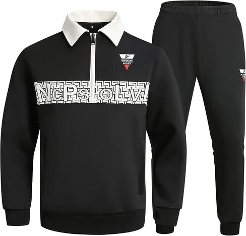 Men's Tracksuit Sweatsuits 2 Piece Set Athletic Jogging Gym Activewear Sweat Track Suits Sets NHS3851-1 in Kuwait