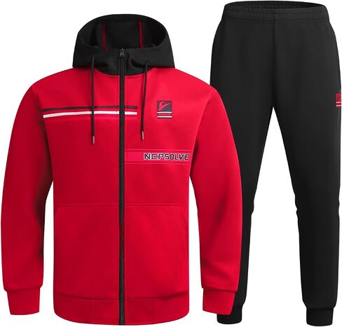 Men's Tracksuit Sweatsuits 2 Piece Set Athletic Jogging Gym Activewear Sweat Track Suits Sets NHS3851-1 in Kuwait