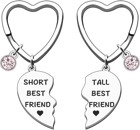 Keychain,2Pcs Best Friend Gift Set - Short & Tall BFF Matching Design - Keyring Friendship Gifts for Women, Cute Bestie Present for Birthday, Christmas in Saudi Arabia