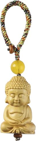 Buddha Keychain with Openable Knot, Hand Carving Buddha Statue Key Ring Feng Shui Lucky Charm in Saudi Arabia