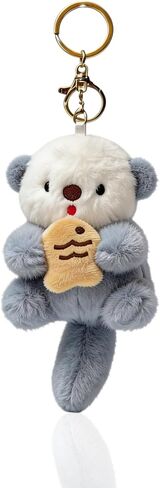 Otter Plush Keychain - Soft Stuffed Key Ring Charm for Handbags, Purses, Keys, Ideal for Women, Teens & Animal Lovers in Saudi Arabia
