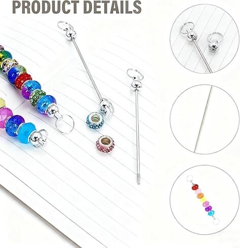 20Pcs Metal Beadable Keychain Bars, Detachable Blank Silver Charm Keychains for Jewelry Making in Saudi Arabia