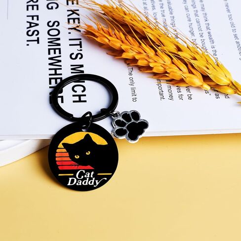 Cat Dad Gifts Cat Parents Gifts Keychain For Men Cats Daddy Mom Gift For Women Cats Themed Gift For Kitty Lovers Owners in Saudi Arabia