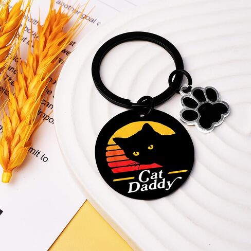 Cat Dad Gifts Cat Parents Gifts Keychain For Men Cats Daddy Mom Gift For Women Cats Themed Gift For Kitty Lovers Owners in Saudi Arabia