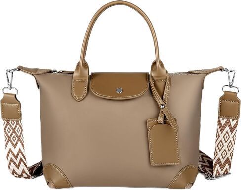 FGZ Womens Nylon Tote Bag,Lightweight Satchel Handbag with Zipper and Shoulder Strap,Top Handle Purse for Daily Use in Saudi Arabia