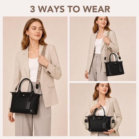 FGZ Womens Nylon Tote Bag,Lightweight Satchel Handbag with Zipper and Shoulder Strap,Top Handle Purse for Daily Use in Saudi Arabia