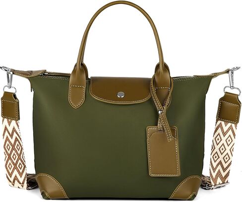 FGZ Womens Nylon Tote Bag,Lightweight Satchel Handbag with Zipper and Shoulder Strap,Top Handle Purse for Daily Use in Saudi Arabia