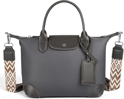 FGZ Womens Nylon Tote Bag,Lightweight Satchel Handbag with Zipper and Shoulder Strap,Top Handle Purse for Daily Use in Saudi Arabia
