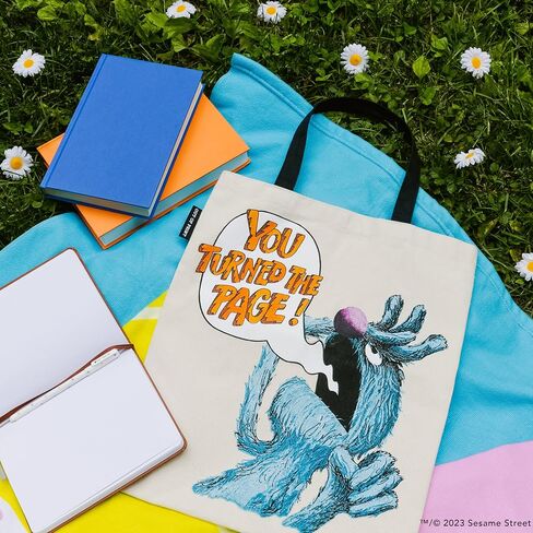 The Monster at the End of This Book Tote Bag with Inner Pocket - Officially Licensed Sesame Street Gift for Book Lovers in Saudi Arabia