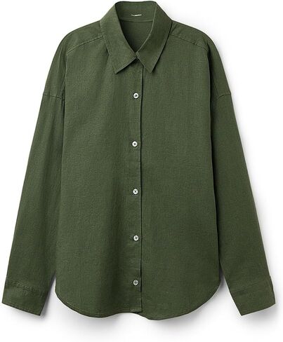 CALZEDONIA Woman's Cropped Linen and Viscose Shirt in Saudi Arabia