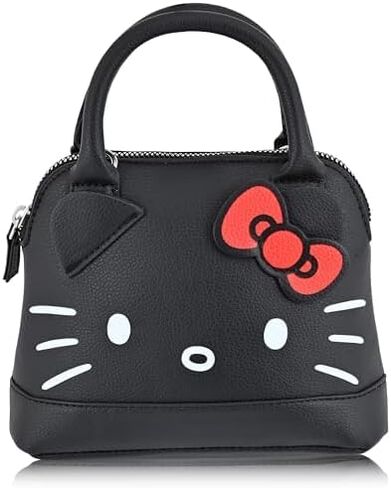 FAST FORWARD HK Black Leather Crossbody Handbag - Girls, Teens, Adults - HK Faux PU Leather Cosplay Crossbody Handbag, Black in Kuwait