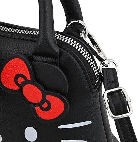 FAST FORWARD HK Black Leather Crossbody Handbag - Girls, Teens, Adults - HK Faux PU Leather Cosplay Crossbody Handbag, Black in Kuwait