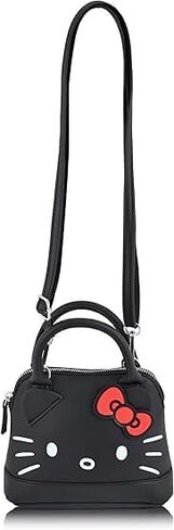 FAST FORWARD HK Black Leather Crossbody Handbag - Girls, Teens, Adults - HK Faux PU Leather Cosplay Crossbody Handbag, Black in Kuwait