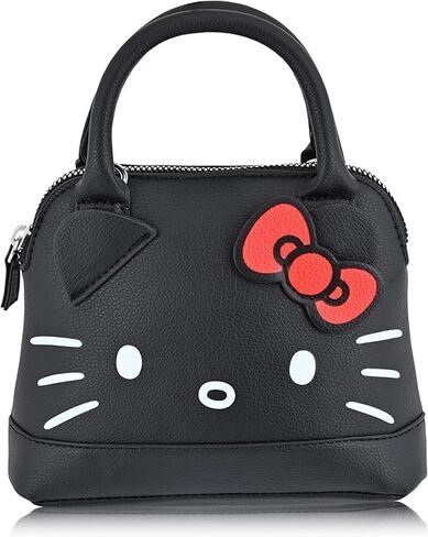 FAST FORWARD HK Black Leather Crossbody Handbag - Girls, Teens, Adults - HK Faux PU Leather Cosplay Crossbody Handbag, Black in Kuwait