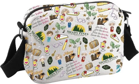 GJTIM TV Show Inspired Zipper Pouch TV Show Merchandise Gift Best Friend Birthday Gift Crossbody Bag for BFF (Golden TV Pattern HKB) in Kuwait
