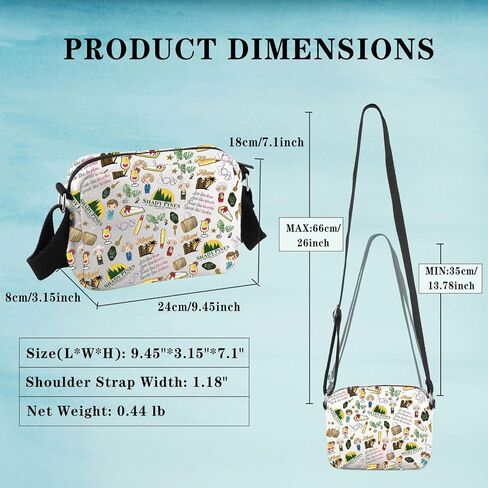 GJTIM TV Show Inspired Zipper Pouch TV Show Merchandise Gift Best Friend Birthday Gift Crossbody Bag for BFF (Golden TV Pattern HKB) in Kuwait