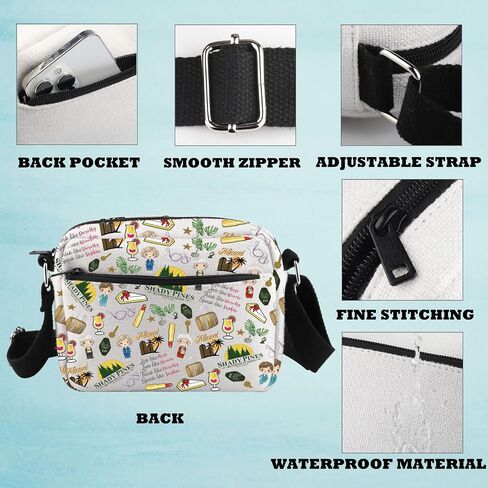 GJTIM TV Show Inspired Zipper Pouch TV Show Merchandise Gift Best Friend Birthday Gift Crossbody Bag for BFF (Golden TV Pattern HKB) in Kuwait