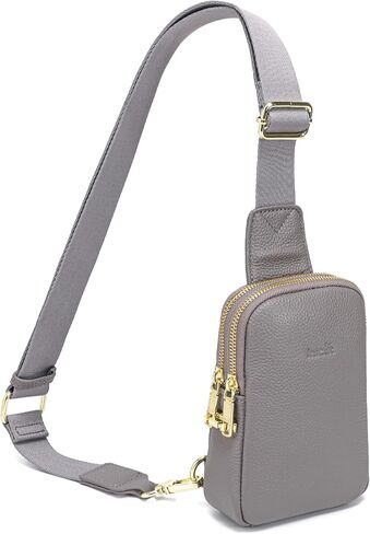 INICAT Genuine Leather Small Sling Bag Anti Theft Crossbody Bags Travel Purses for Woman(Grey in Saudi Arabia