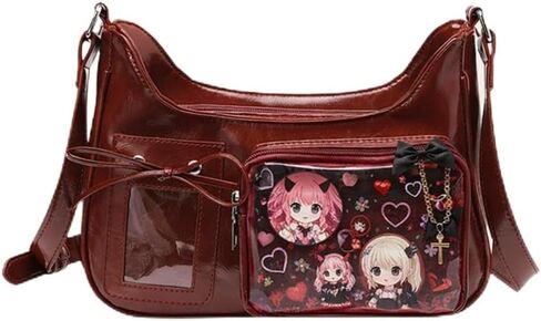 Ita Bag for Pins with Display Insert Y2K Crossbody Bags DIY Anime Shoulder Purse Japanese Messenger Itbags for Women in Saudi Arabia